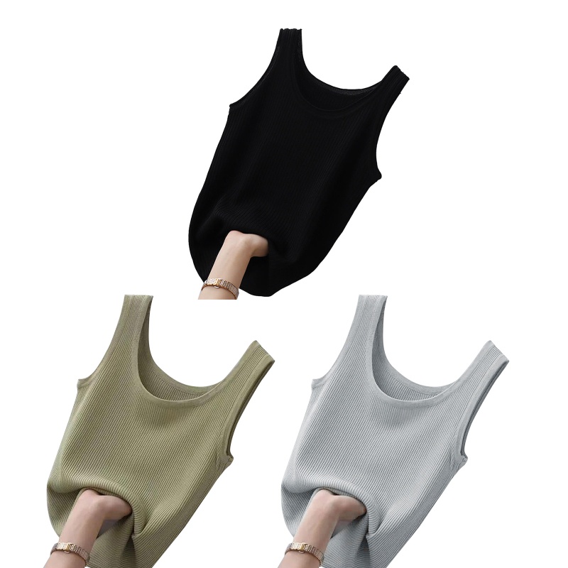 Áo Croptop Cổ Tròn Chất Liệu Co Giãn Thoáng Khí Thời Trang Cho Nữ