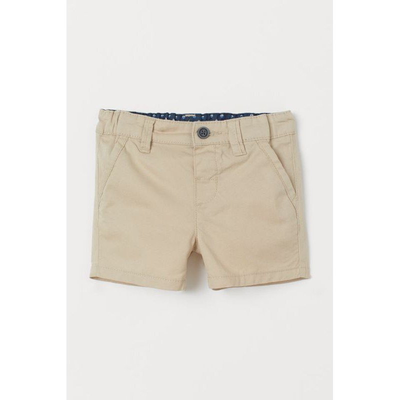 Quần short Kaki nâu be HM UK sz 6-9, 9-12, 12-18(Lưu ý hãng ship ko túi bóng)