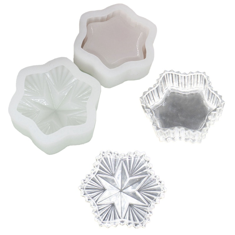 Arin Khuôn Nhựa Resin Làm Hộp Đựng Đồ Epoxy Hình Ngôi Sao Năm Cánh Vintage Sắp Xếp Gọn Gàng DIY