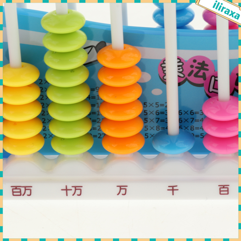 Bàn tính học toán 90 hạt nhiều màu sắc kiểu thỏ hoạt hình dành cho trẻ em