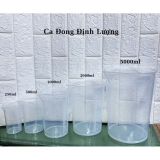 Ca đong định lượng đủ size 0,3l ,0,5l , 1l , 2l , 3l , 5l