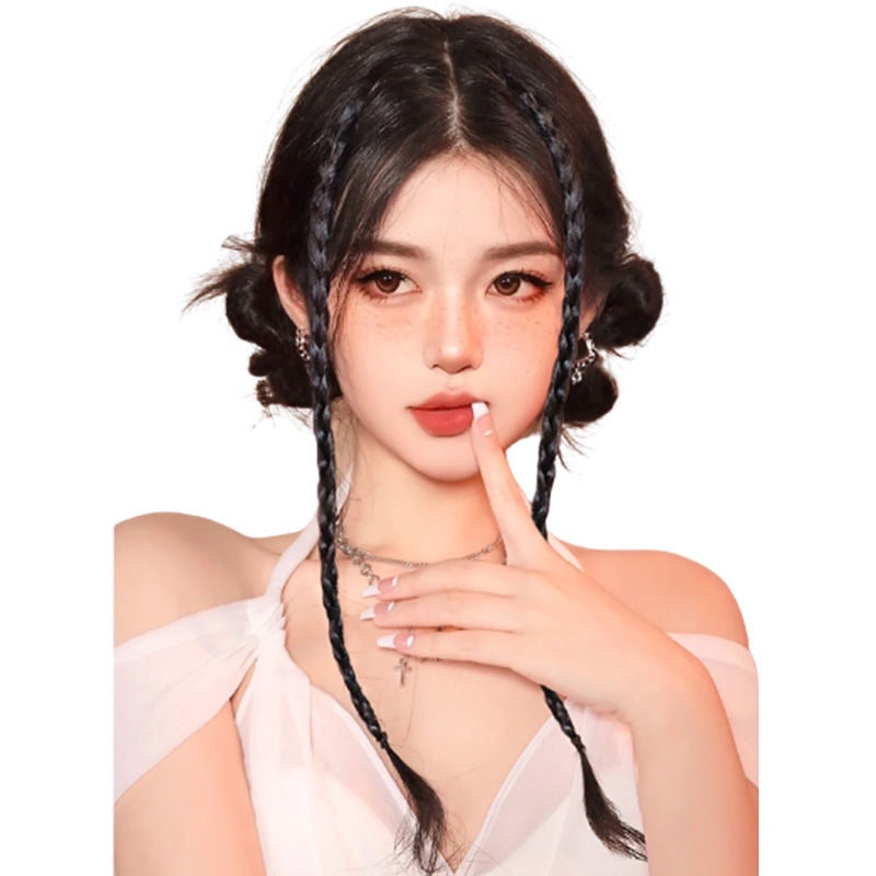 Tóc giả MISS FANCY Y2K thắt bím ngọt ngào 45cm thời trang