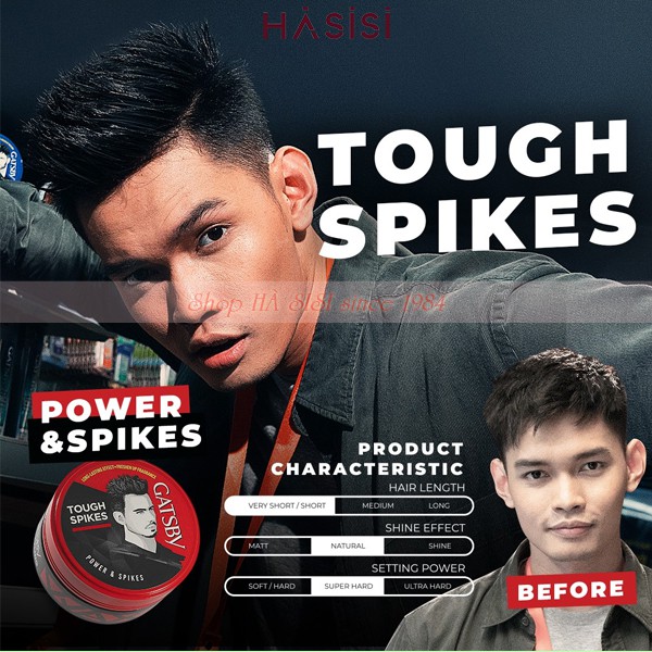 Sáp Vuốt Tóc GATSBY TOUGH SPIKES STYLING WAX 75g (Màu Đỏ)