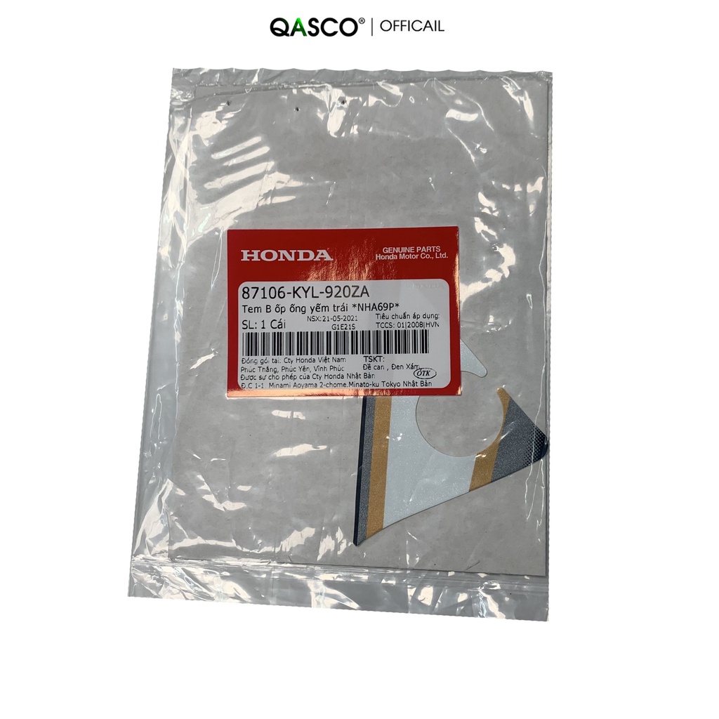 Tem B ốp ống yếm trái HONDA Future Neo  QA(87106KYL920ZA)