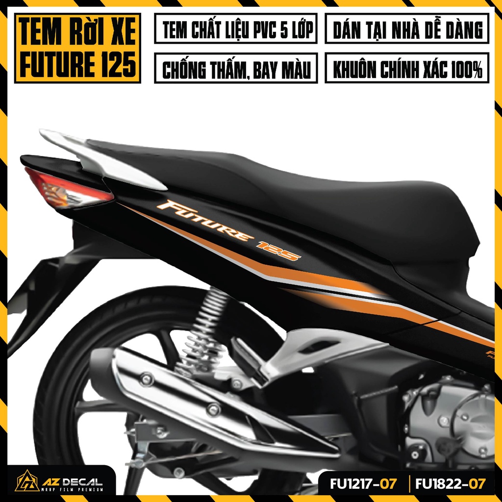 Tem Decal Dán Xe Future 125 Thể Thao Dễ Dán | FU-07 | Tem Rời Future FI 2012 - 2022 Cao Cấp, Chống Phai Màu Vĩnh Viễn