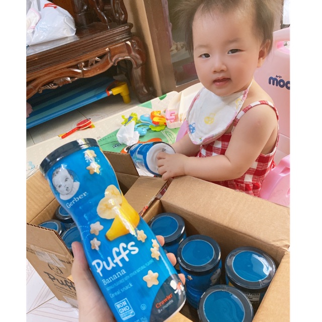 Bánh Ăn Dặm Puffs Gerber 42gr