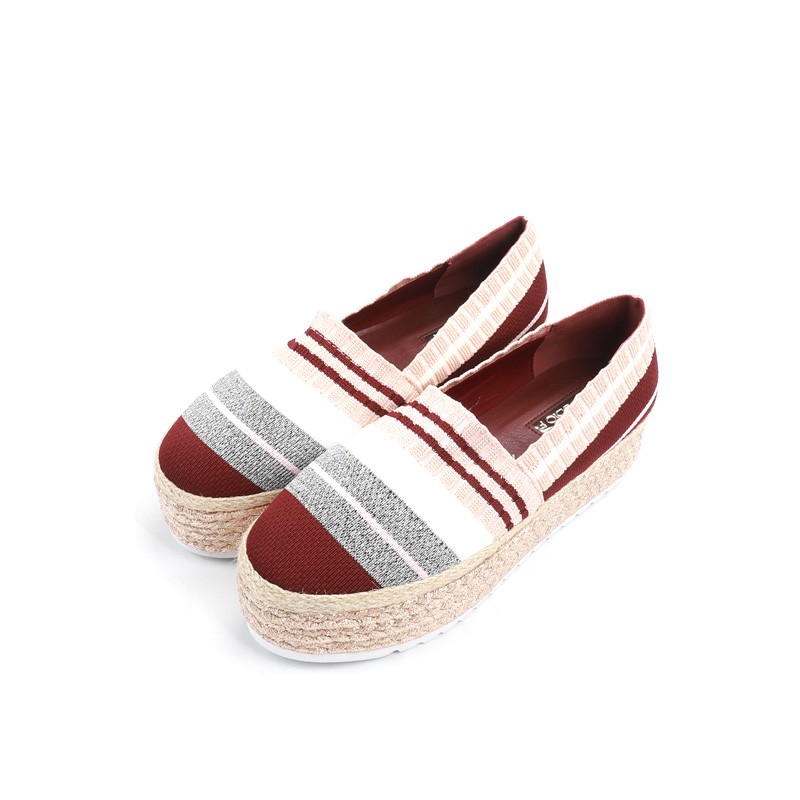 [order] giày slipon đế bánh mỳ cói phối len hàng xk siêu đẹp | BigBuy360 - bigbuy360.vn