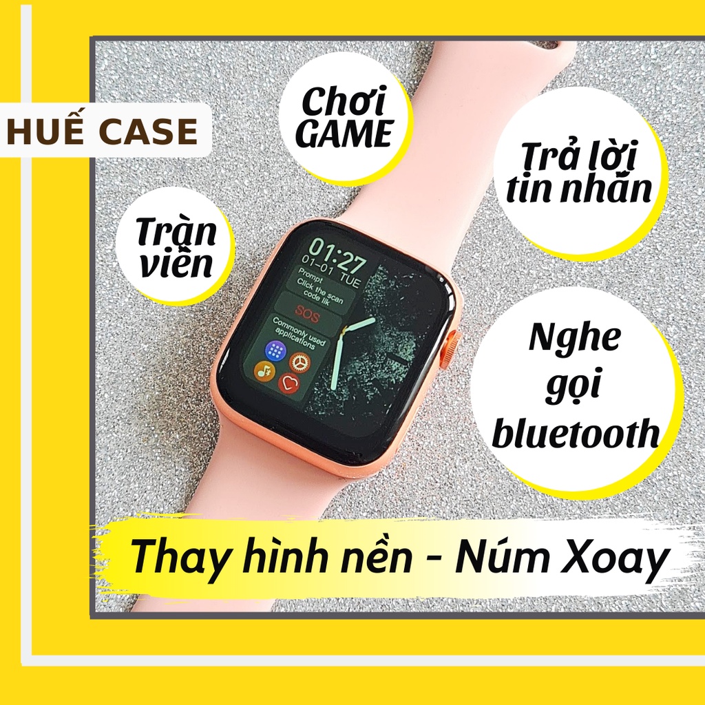 Đồng hồ thông minh - Smartwatch thay ảnh nền, thay dây nghe gọi qua bluetooth trả lời tin nhắn thế hệ 6