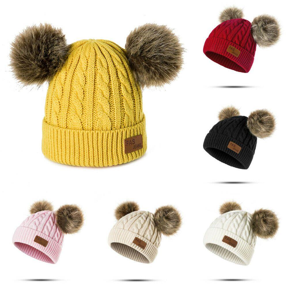 Mũ Beanie Giữ Ấm Mùa Đông Thiết Kế Dễ Thương Cho Bé