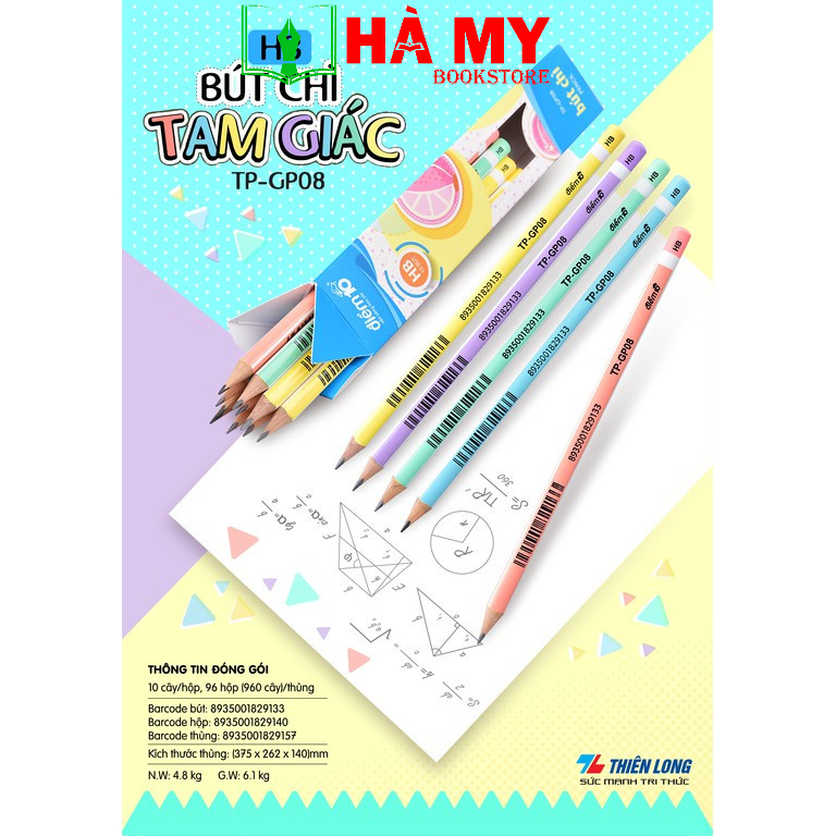 [Hỏa Tốc] Bút chì gỗ HB Thiên Long TP-GP08 - Sản Phẩm chính hãng Thiên Long