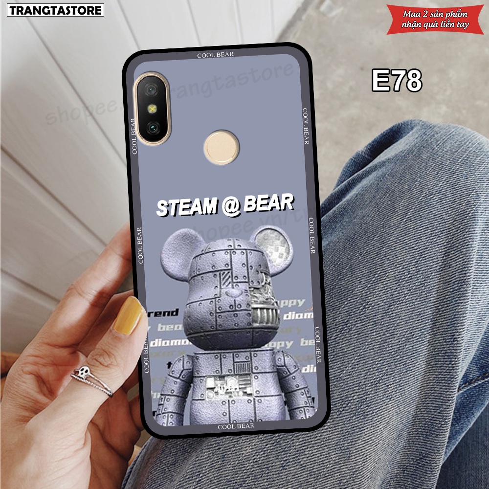 Ốp Xiaomi Redmi 6 Pro / Mi A2 Lite in hình gấu Bearbrick,Metal Style,Doremon siêu dễ thương chất lượng