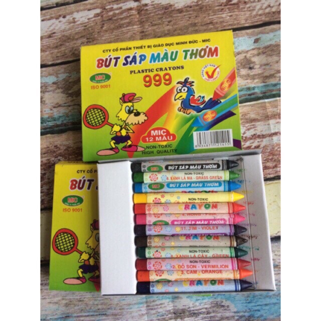 BÚT SÁP MÀU thơm 12 màu cho bé HBB