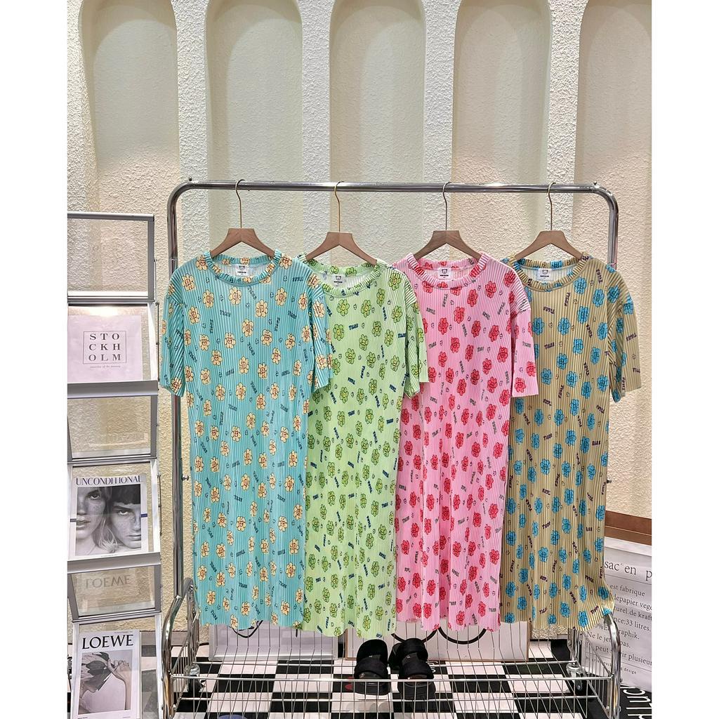 Đầm suông dập li hoa 4 màu  - HN1321