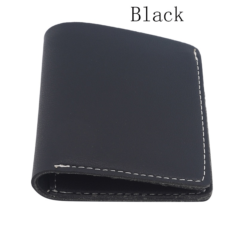 Women's Short Wallet PU Leather Card Holder Solid Color Folding Pockets Ladies Casual Wallet