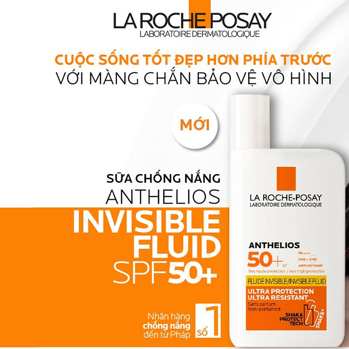 Sữa Chống Nắng La Roche-Posay Không Nhờn Rít SPF 50+ 50ml Anthelios Invisible Fluid