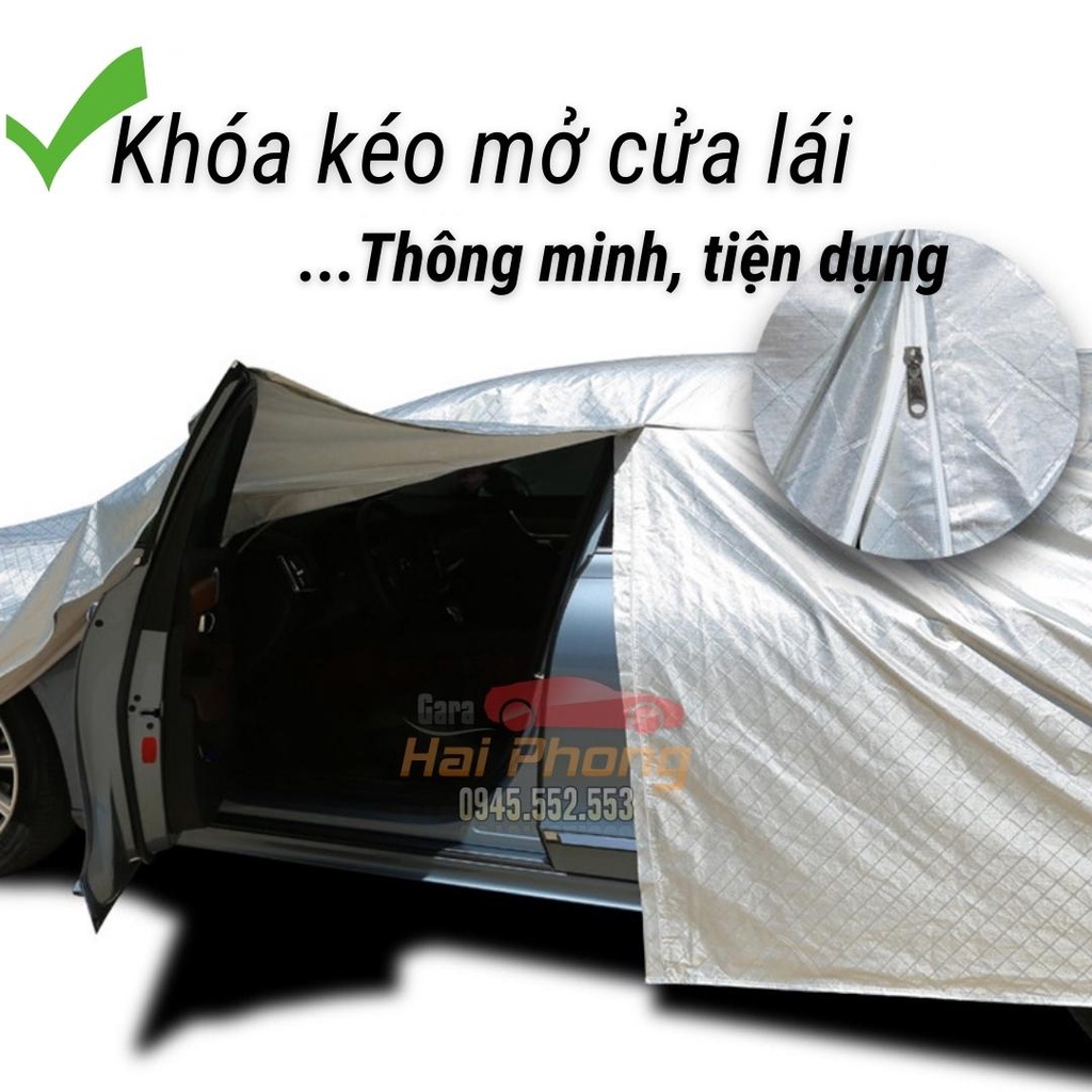 Bạt Phủ Xe Ô Tô Honda CRV, Brio, City, HRV, Accord, Civic, Jazz- Chất Liệu Bạt Tráng Nhôm 3 lớp cao cấp