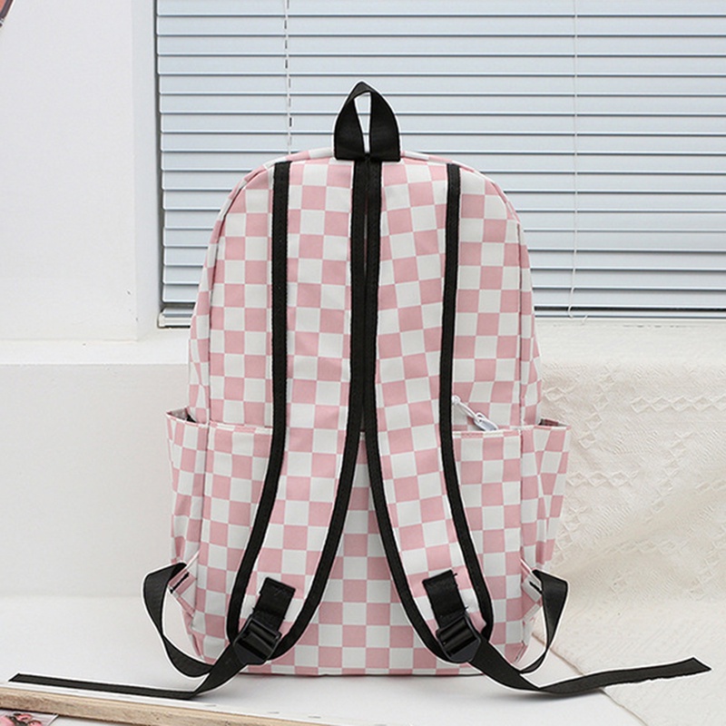Balo Cỡ Lớn Kẻ Sọc Caro Trẻ Trung Thời Trang Phong Cách Hàn Quốc Cho Nữ