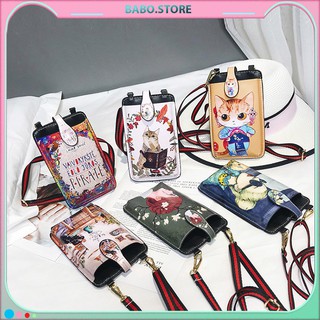 TÚI  ĐỰNG ĐIỆN THOẠI MINI, TÚI ĐEO CHÉO KIỂU DÁNG HÀN QUỐC NỮ ĐẸP, HỌA TIẾT HOẠT HÌNH BABO.STORE
