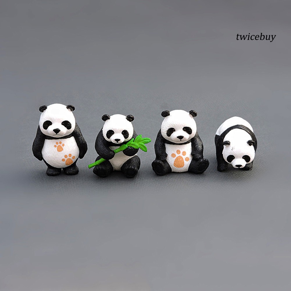 Set 4 Chú Gấu Trúc Mini Trang Trí Đáng Yêu