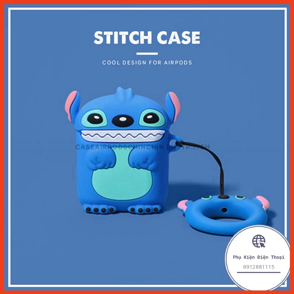 Case Airpods Hoạt Hình Stitch Cho Airpod 1 2 Pro Bằng Silicon Dẻo Siêu Cute - mallshopstore Shop