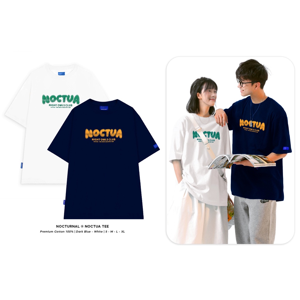 (FULL BOX) Áo Thun In Phồng NOCTURNAL Noctua Tee Cotton 100% Local Brand Unisex Form Rộng Tay Lỡ Oversize