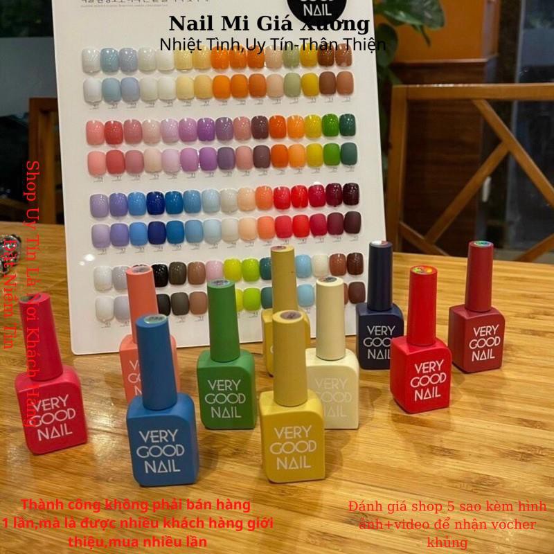 Sét Sơn Very Good Nail 60 Màu Hàn Quốc Cao Cấp Siêu Bóng-Tặng Bảng Màu+Kèm Base Top