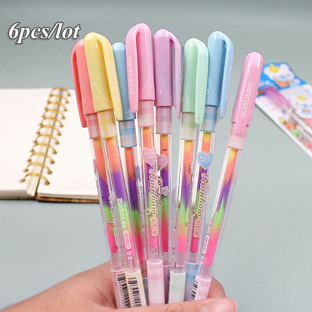 Bộ 6 Bút Màu Bắt Sáng 6 Trong 1 Nhiều Màu Sắc