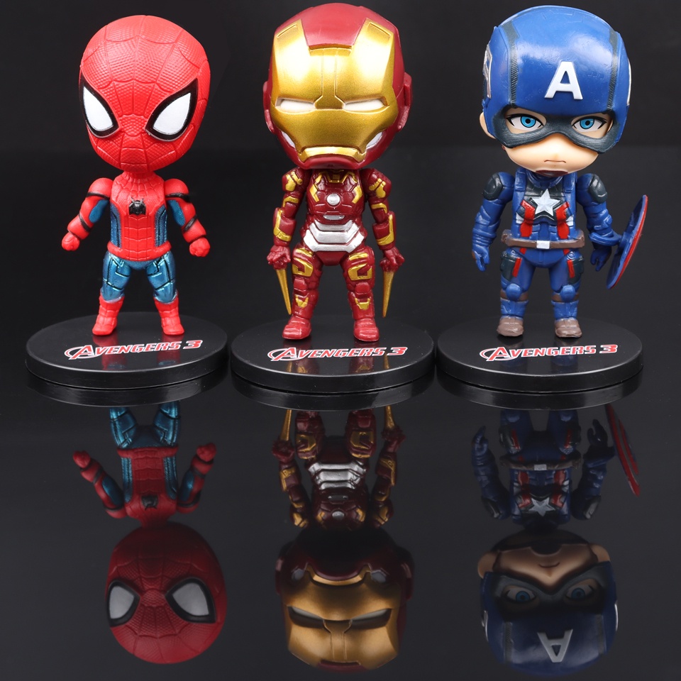 Set 6 Mô Hình Nhân Vật Siêu Anh Hùng Dễ Thương