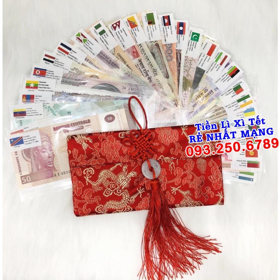 BỘ TIỀN 52 TỜ 28 QUỐC GIA KÈM BAO GẤM (TN) - Quà Tết 2022