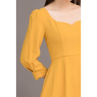 Đầm xòe tay lửng cổ tim 20AGAIN DEA0049