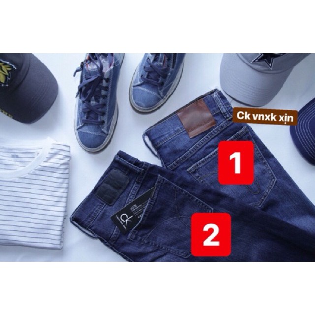 [Hàng Hiệu] [Mẫu mới] Quần Jean thun nam Calvin Klein Vnxk xịn Slim Fit