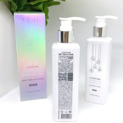 CV DVQ Sữa tắm/ Sữa dưỡng thể trắng da body Luvstar Body Tone Up Cream/ Lotion 250ml 8 CV