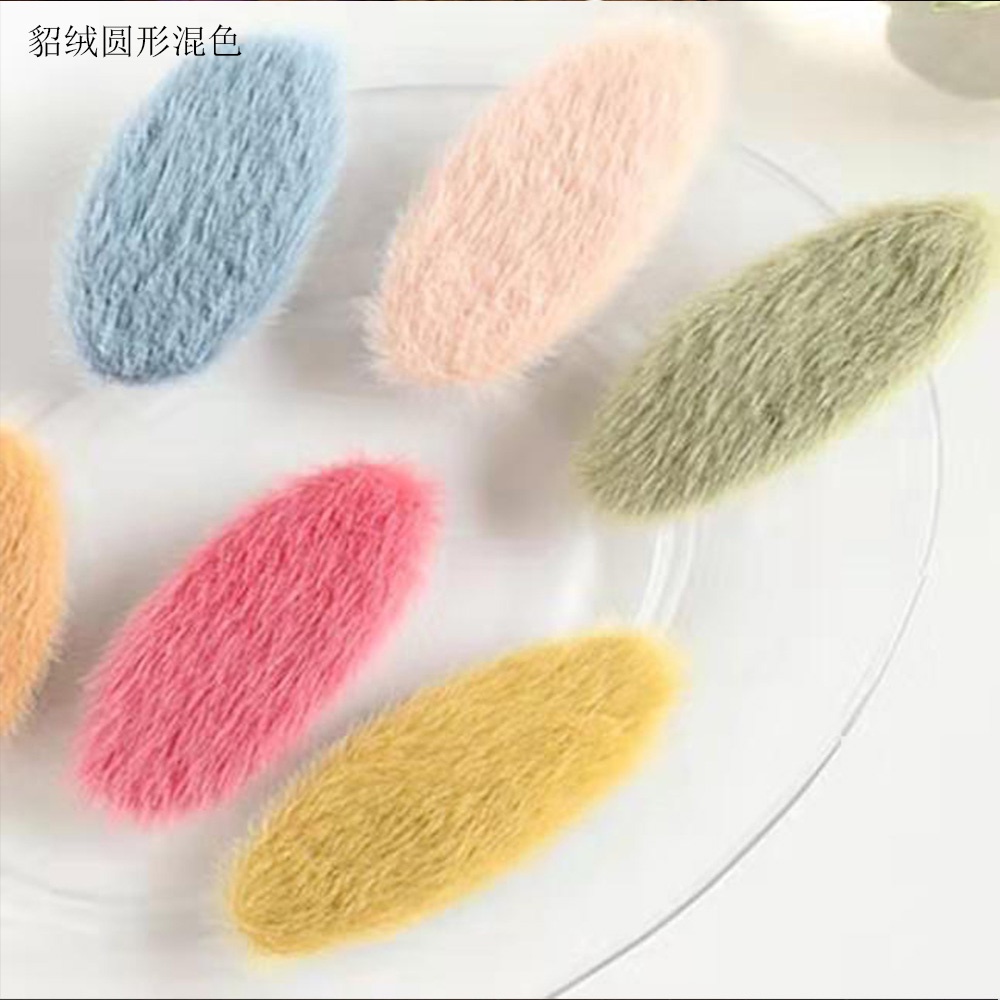 Kẹp Tóc Mái Bằng Vải Nhung Phong Cách Hàn Quốc Màu Sắc Ngọt Ngào Cho Nữ