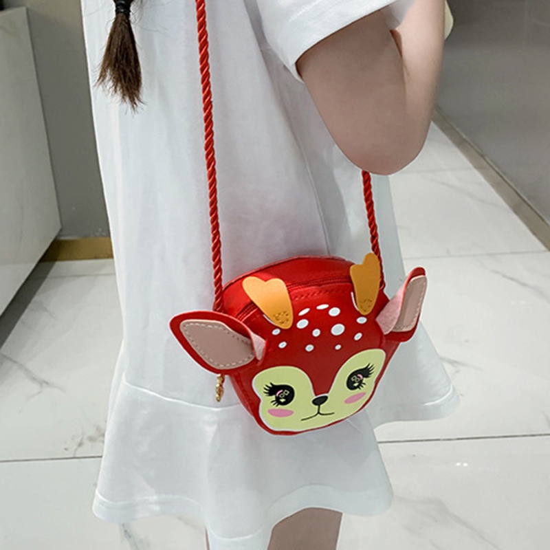 Dễ Thương Túi Đeo Chéo Hình Chú Nai Hoạt Hình Đáng Yêu Cho Bé Gái
