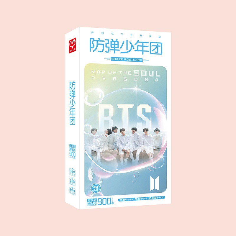 Postcard BTS Jungkook V Jimin Jin Suga J-Hope Rap Monster gồm nhiều hình ảnh khác nhau