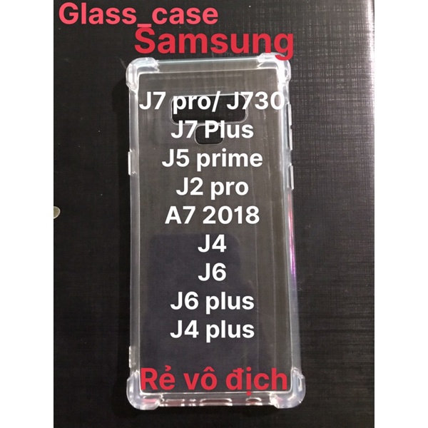 Ốp lưng chống sốc trong suốt cho Samsung J7 pro/ J7 prime/ J5 prime/ J2 prime/ J2 pro/ J7 2016/ A7 2018/J4/J6/plus