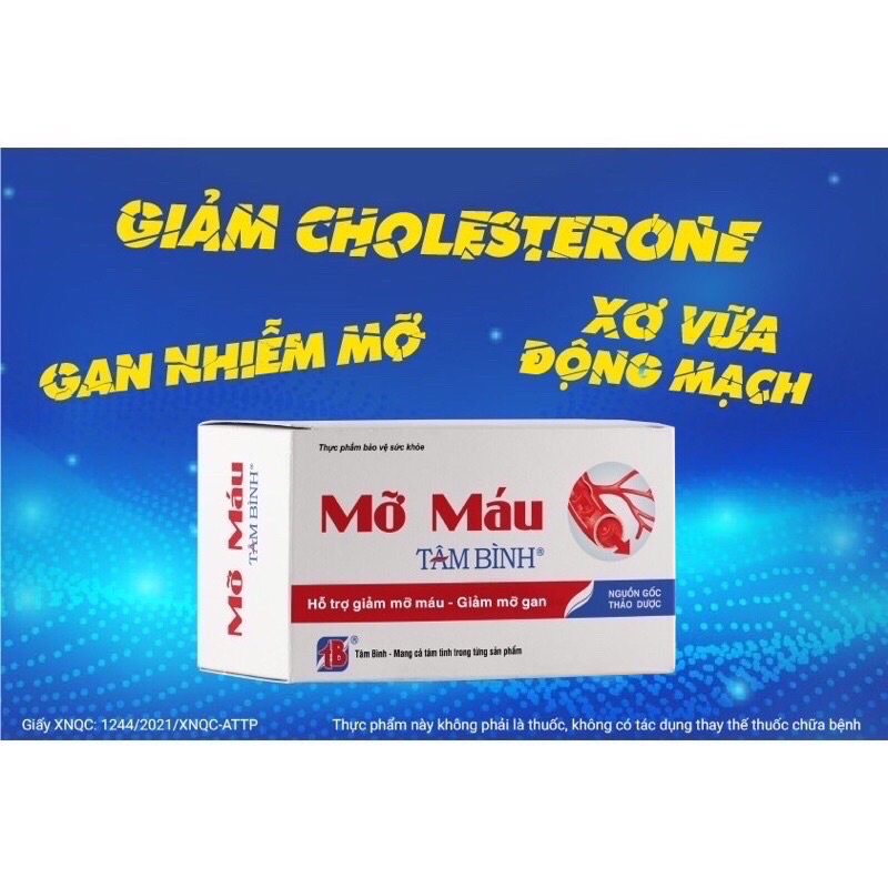 Mỡ máu tâm bình hỗ trợ giảm mỡ máu, gan nhiễm mỡ hộp 60 viên - ảnh sản phẩm 2