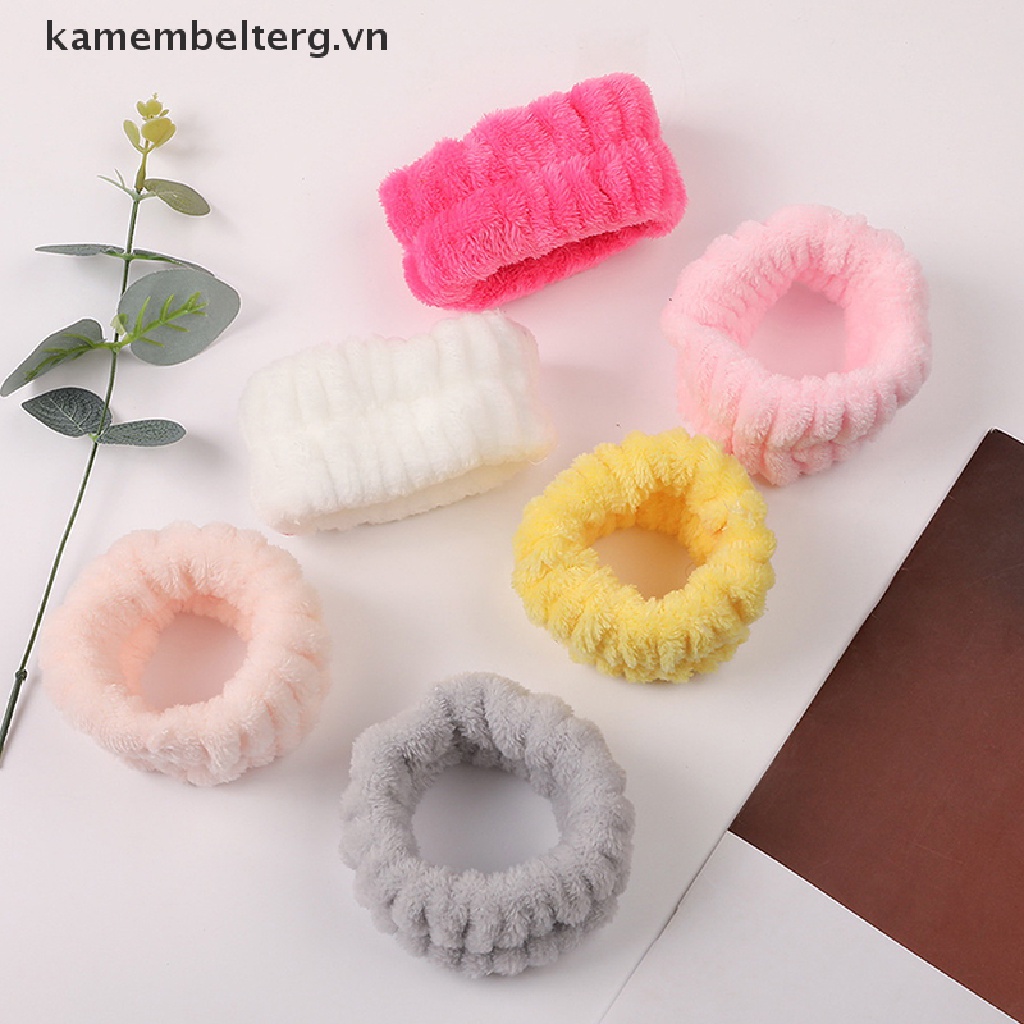 Set 2 Băng Đeo Cổ Tay Bằng Lông Cừu San Hô Dùng Rửa Mặt / Lau Cổ Tay Đa Ứng Dụng