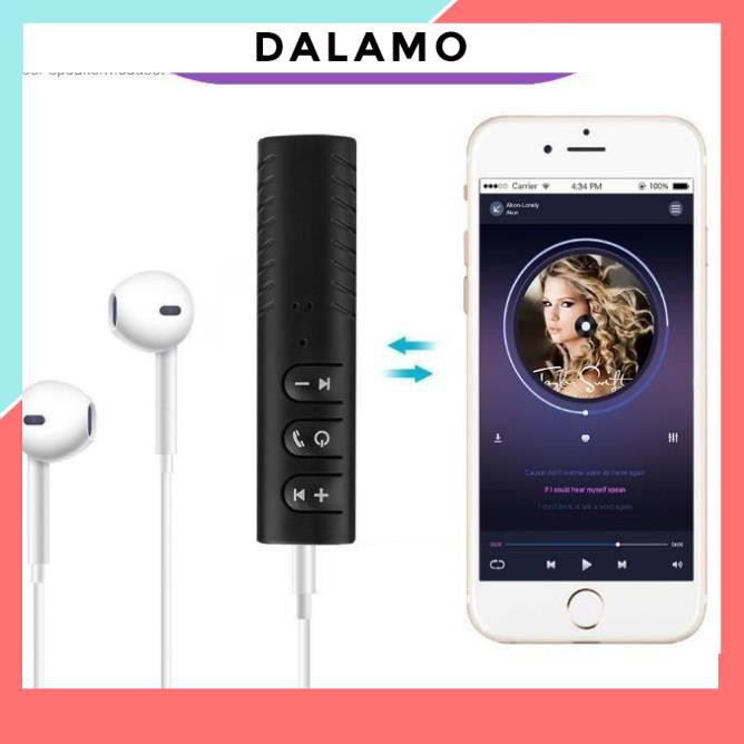 Adapter chuyển đổi tai nghe, loa cắm dây thành Bluetooth không dây DALAMO