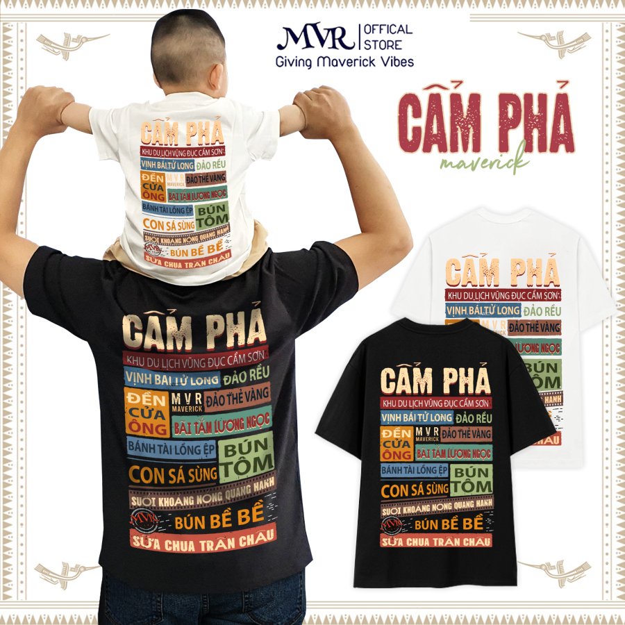 Áo thun Cẩm Phả Quảng Ninh Unisex phông cotton ao gia đình quê hương fact UNDER MVR BB4260