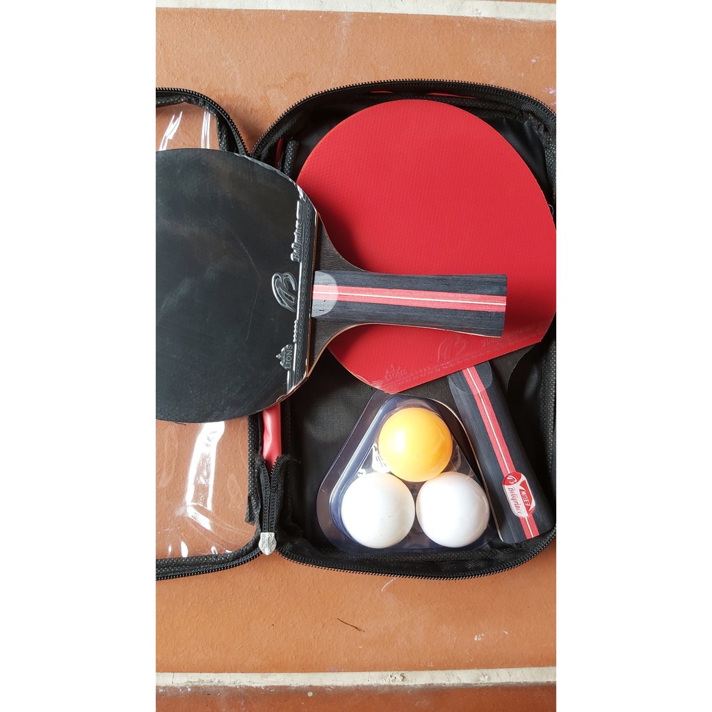 Vợt bóng bàn Boliprice - Laket bóng bàn thi đấu tiêu chuẩn - Bộ 2 vợt / 1 túi / 3 bóng cao cấp A070