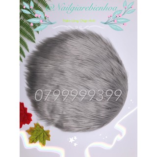 Thảm lông chụp hình nail