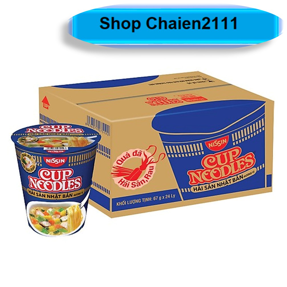 Thùng 12 Ly Mì Sườn chanh Thái Lan 74g Cup Noodles Nissin