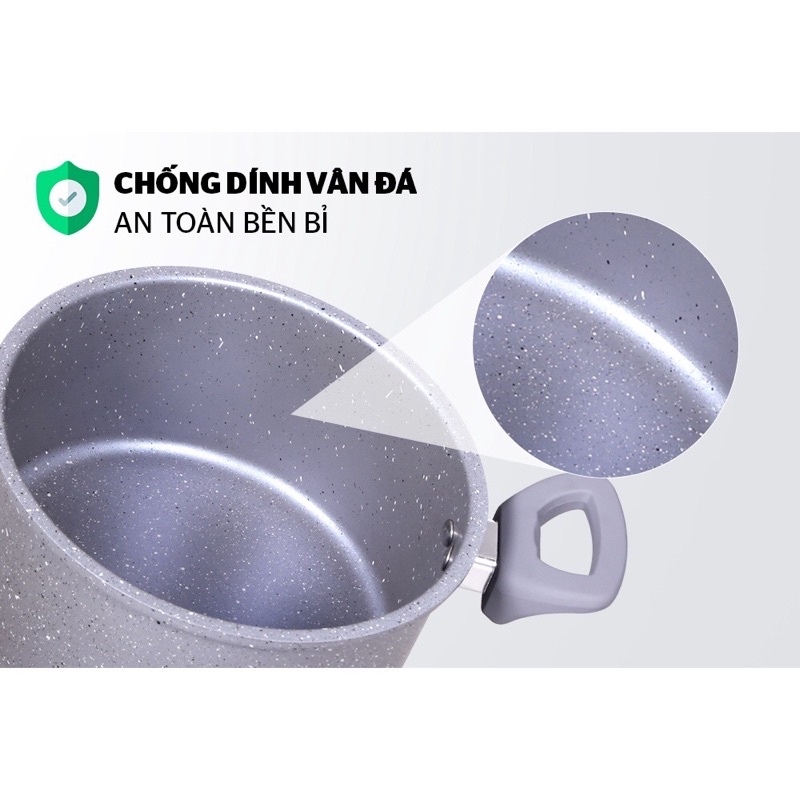 Nồi  đá đáy từ SUNHOUSE SHGMMC size 16,20,24cm dùng được mọi loại bếp