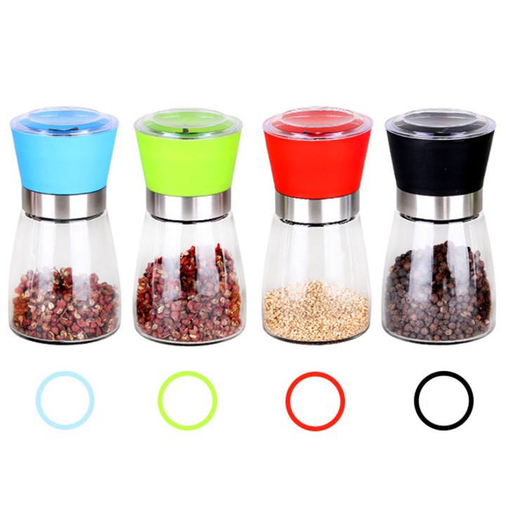 Lọ xay tiêu thủy tinh mini cầm tay tiện lợi