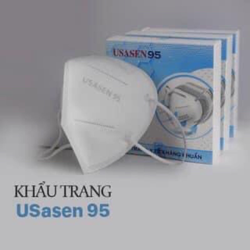 [Combo 5 Hộp-50 cái] Khẩu trang y tế kháng khuẩn Usasen95 4 lớp màu trắng - Hàng chính hãng - Hộp 10 cái chất lượng cao