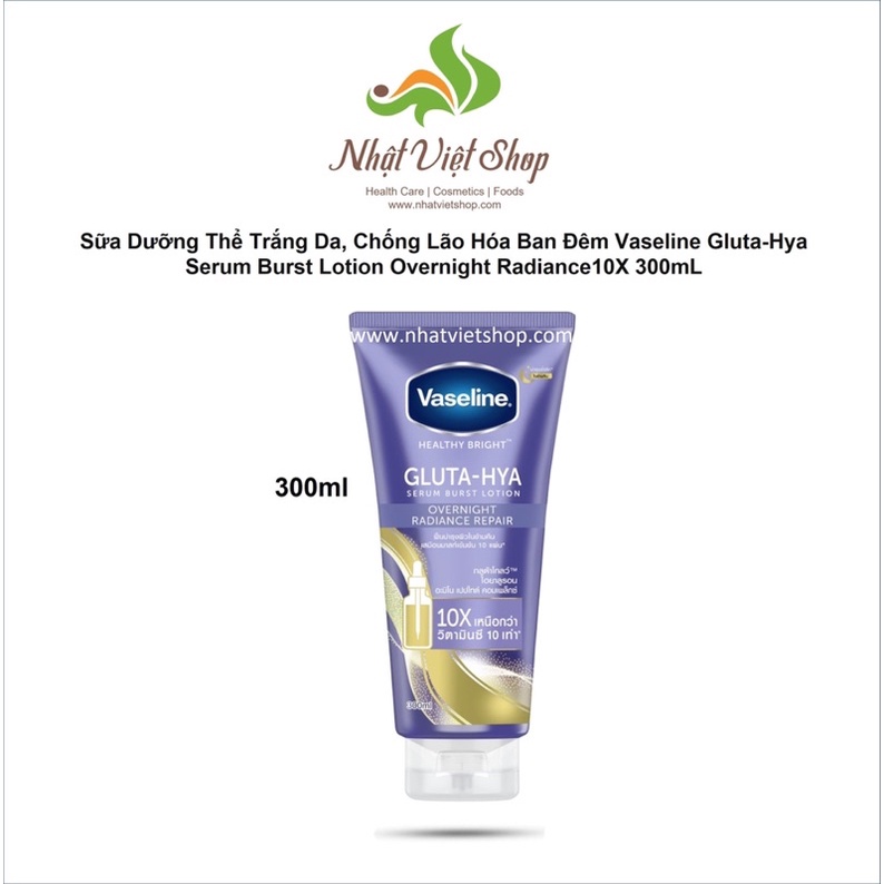 Sữa Dưỡng Thể Trắng Da Vaseline Gluta-Hya Serum Burst Lotion 10X