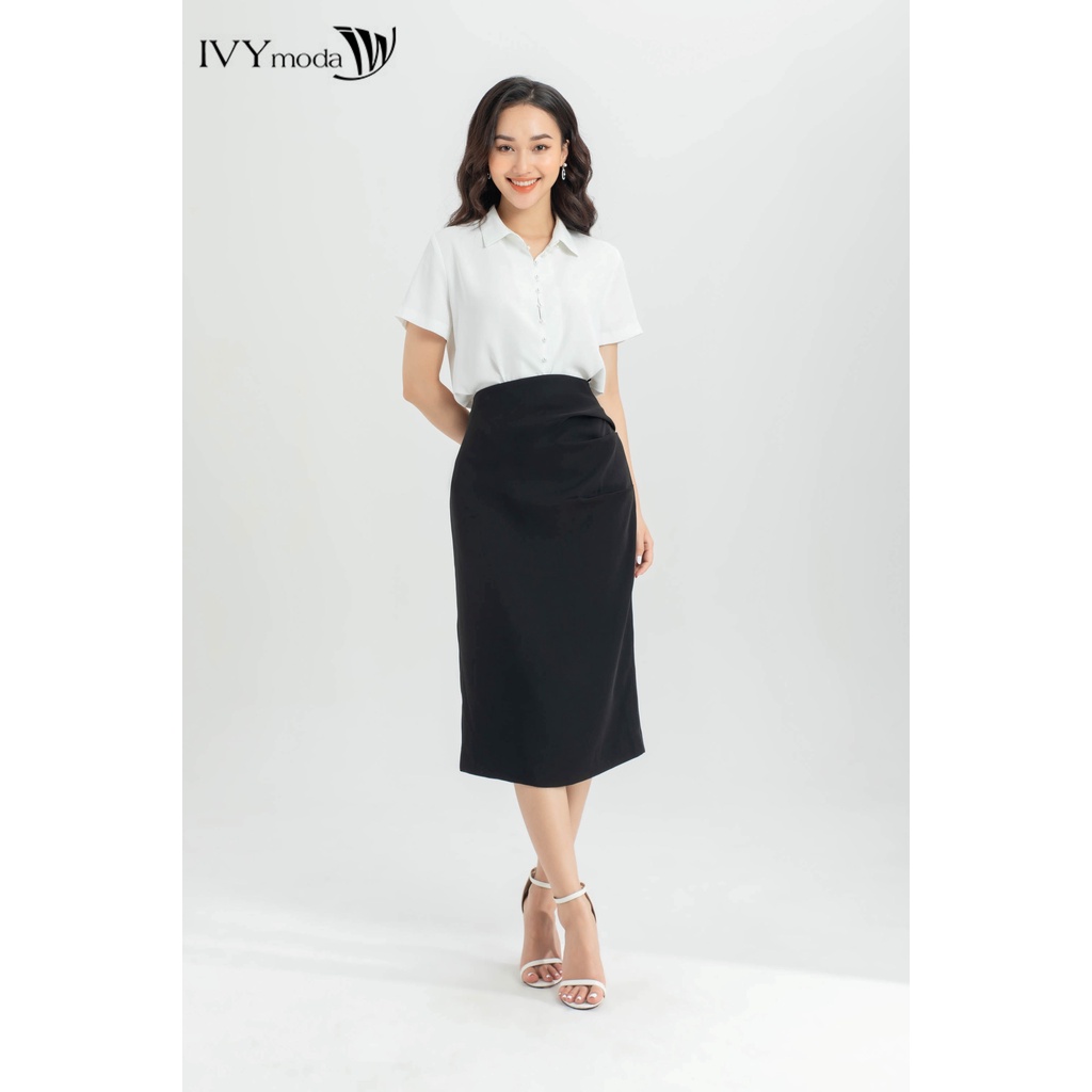 Chân váy bút chì đen IVY moda MS 30M6360