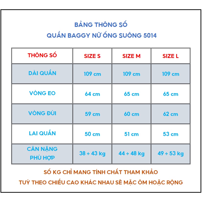 Quần baggy nữ dáng suông ống rộng lưng cao phong cách Hàn Quốc BG5100