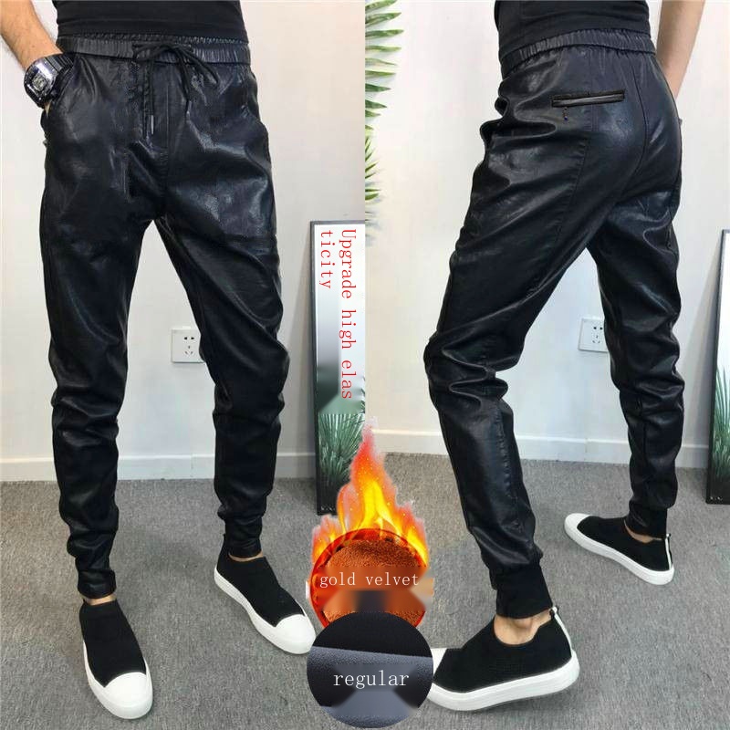 Quần Da Pu Dáng Ôm Thời Trang Cá Tính Cho Nam